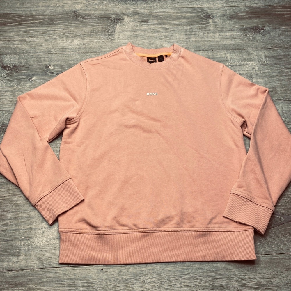 Hugo‎ Boss Sweatshirt Mens M Pink WeSmallcrew Cotton French Terry Pullover